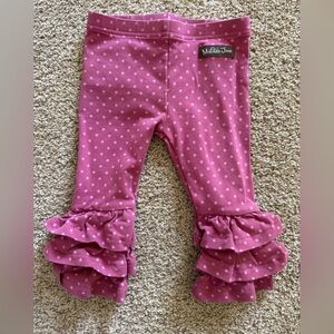 Matilda Jane Pink Ruffle Polka Dot Leggings